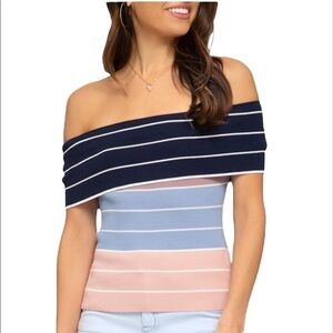 3/$25 🙌🏼 She and Sky Colorblock Off the Shoulder Top S